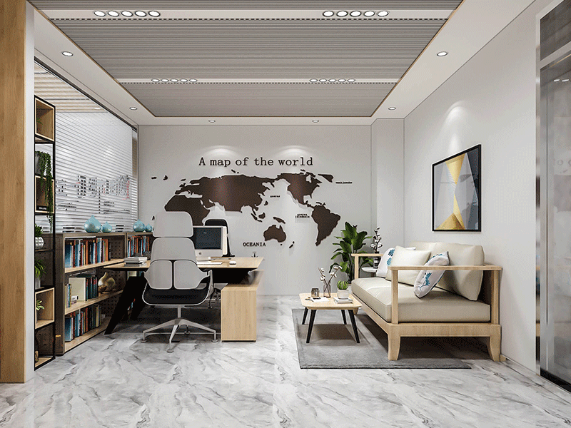 杭州450方普通辦公室裝修設計效果圖